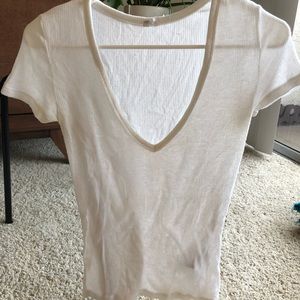White v-neck